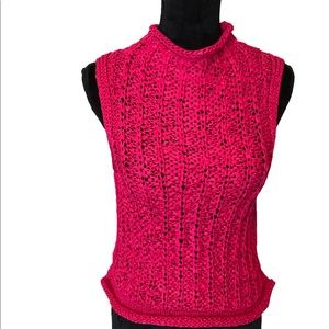 Anthropologie Hot Pink Sleeveless Knit Top